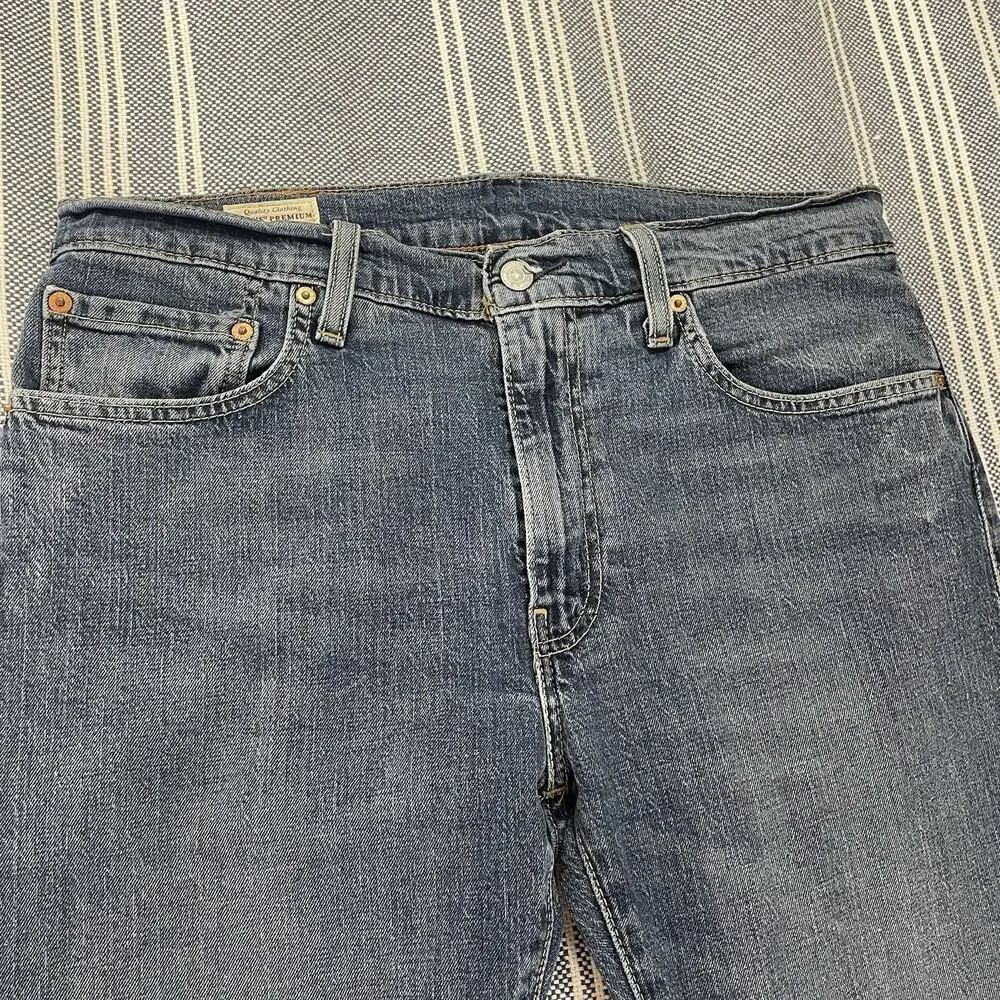 Levis 512 Premium Jeans Mens 32x32 Blue Slim Tapered Stretch Denim